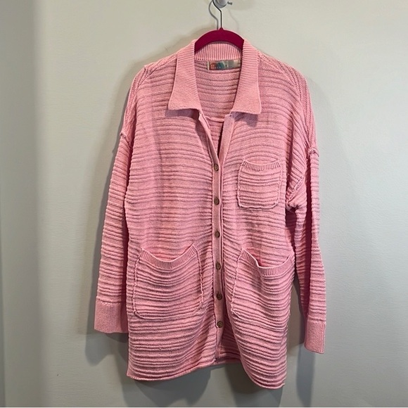 Free People Beach Day Dreaming Button up Cardigan XS - Picture 2 of 4
